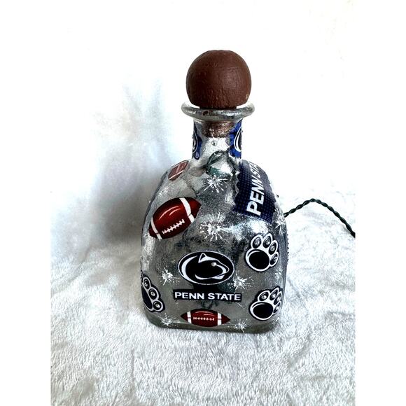 PENN STATE Designer Liquor Style Glass Bottle w/ Lights *Unique Gift Idea - Picture 6 of 9